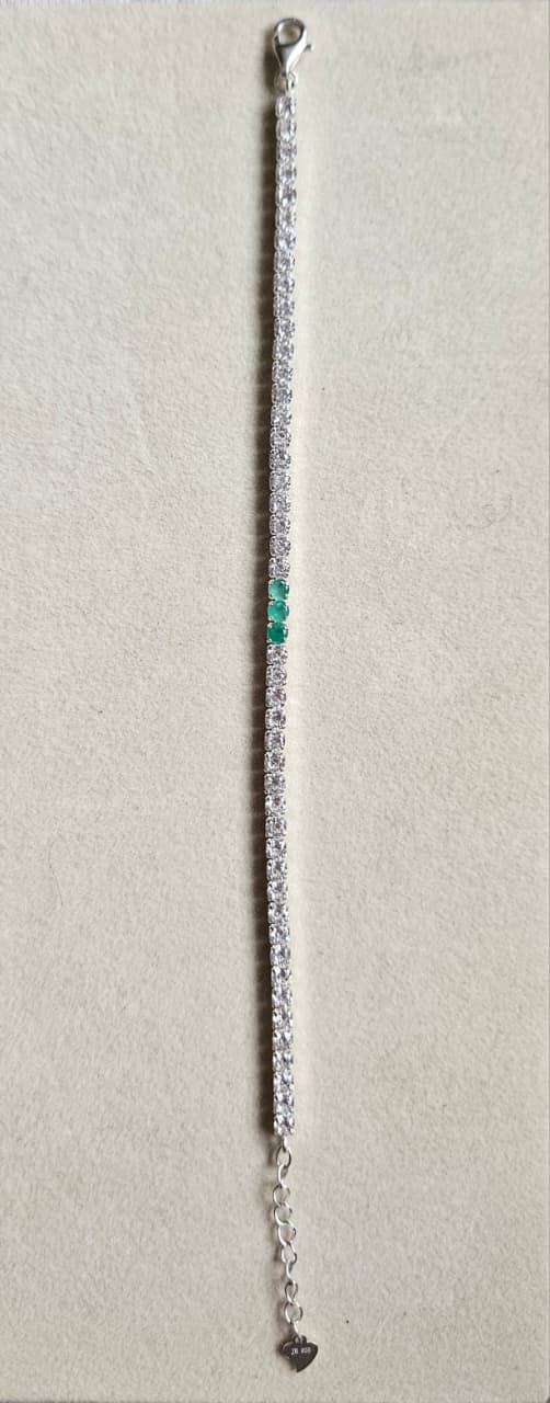 Pulsera Tennis y Esmeraldas Naturales