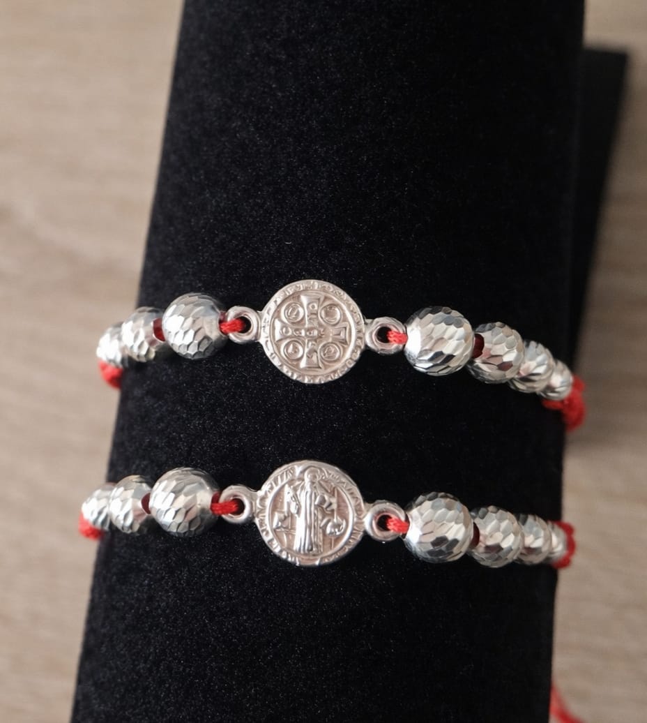 Pulsera Tejida Plata ley 925