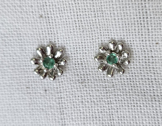 Topos de Flor en Plata y Esmeraldas Naturales